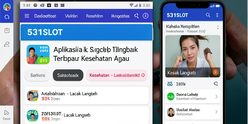 Tampilan aplikasi 531SLOT dengan fitur Lacak Langkah.