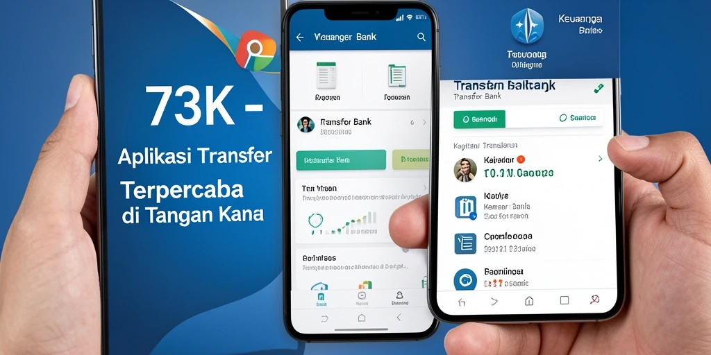 Antarmuka aplikasi 73K untuk transfer bank yang sederhana dan intuitif.