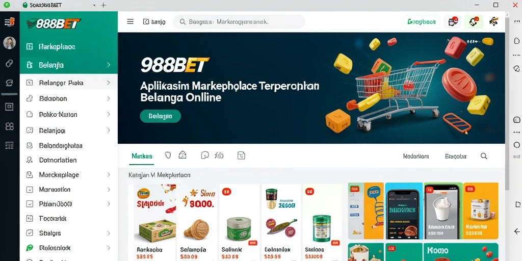 Antarmuka aplikasi 988BET yang user-friendly untuk belanja online.