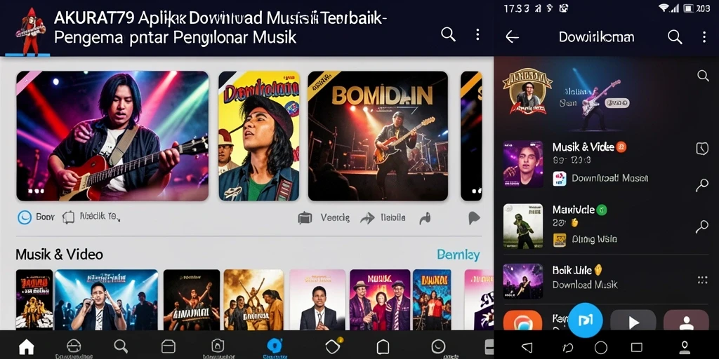 Antarmuka sederhana AKURAT79 untuk Download Musik yang memudahkan pengguna.