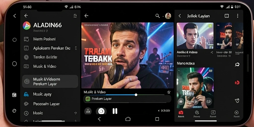 Tampilan antarmuka aplikasi Perekam Layar ALADIN66 yang user-friendly.