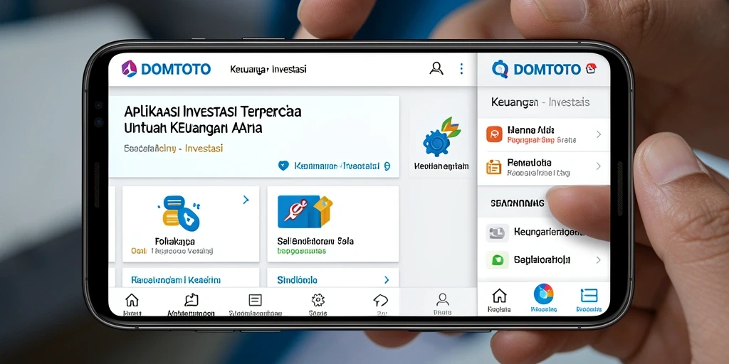 Tampilan antarmuka DOMTOTO yang modern dan intuitif untuk pengguna Investasi.
