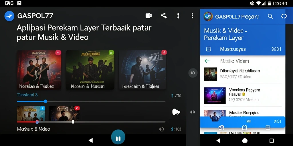 Tampilan antarmuka GASPOL77 saat merekam layar dengan mudah.