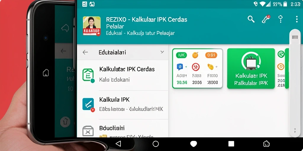 Tampilan antarmuka kalkulator IPK yang sederhana dan fungsional.