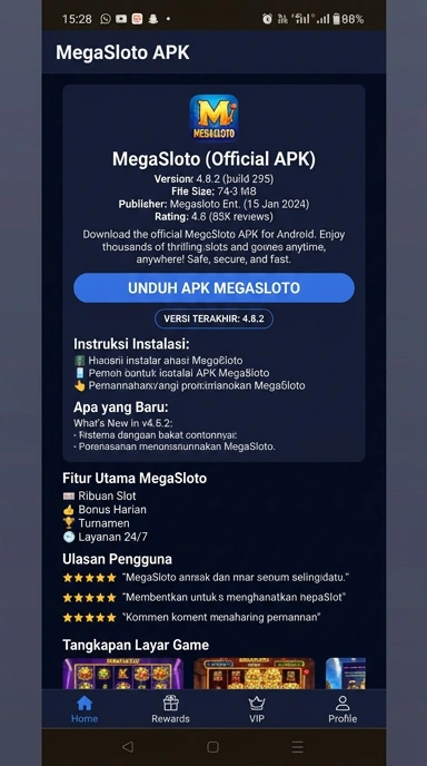 Unduh dan Instal APK Megasloto untuk Android Indonesia