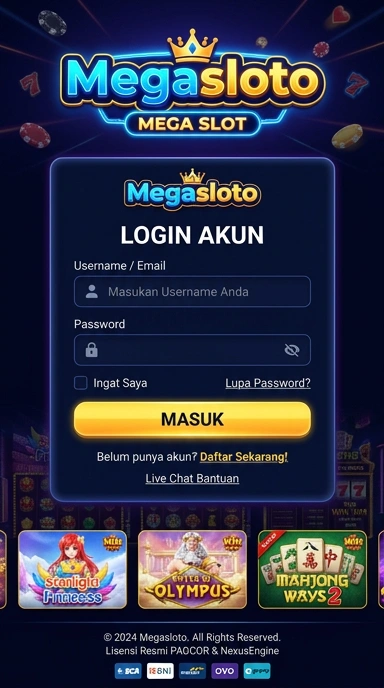 Masuk Akun Megasloto untuk Pengguna Android Indonesia